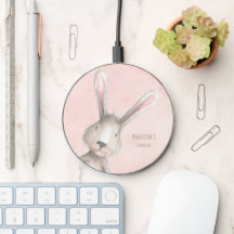 Waterverf Bunny Rabbit Custom Name