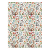 Waterverf Bunny Rabbit Floral Tafelkleed (Voorkant)