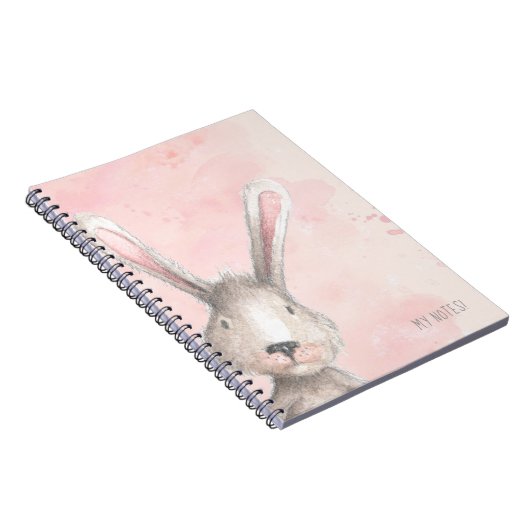 Waterverf Bunny Rabbit Mijn notities Notitieboek (Rechterzijde)