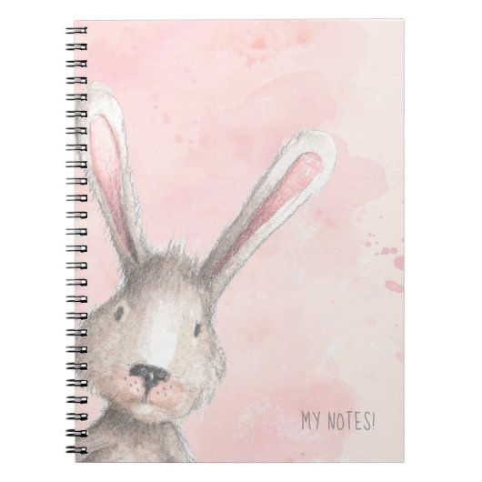 Waterverf Bunny Rabbit Mijn notities Notitieboek (Voorkant)