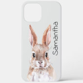 Waterverf Bunny Rabbit Persoonlijke naam Case-Mate iPhone Case (Achterkant)