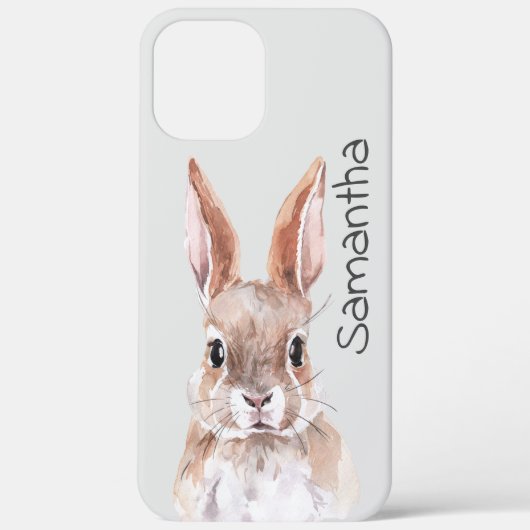 Waterverf Bunny Rabbit Persoonlijke naam Case-Mate iPhone Case (Achterkant)