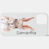 Waterverf Bunny Rabbit Persoonlijke naam Case-Mate iPhone Case (Achterkant (horizontaal))