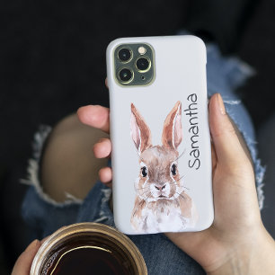 Waterverf Bunny Rabbit Persoonlijke naam iPhone 12 Pro Max Hoesje