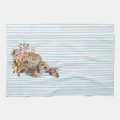 Waterverf Bunny rozen Kitchen Towel Theedoek (Horizontaal)
