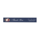 Waterverf Burgundy Blue Floral Weddenschap Bedankt (Individueel)