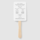 Waterverf Burgundy en Blue Flowers Wedding Handwaaier (Achterkant)