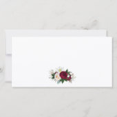 Waterverf Burgundy Floral Gift Certificate Gold (Achterkant)