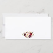 Waterverf Burgundy Floral Gold Gift Certificate (Achterkant)
