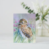 Waterverf Burrowing owl Briefkaart (Staand voorkant)