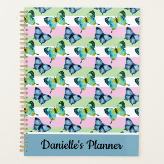 Waterverf Butterflies Aangepaste naamplanner Planner