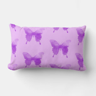 Waterverf Butterflies - Lavender en Violet Kussen