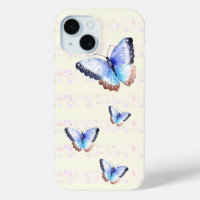Waterverf Butterflies op bokeh Light Stripes