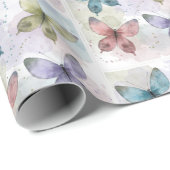 Waterverf Butterflies Wrappapier Cadeaupapier (Rol Hoek)