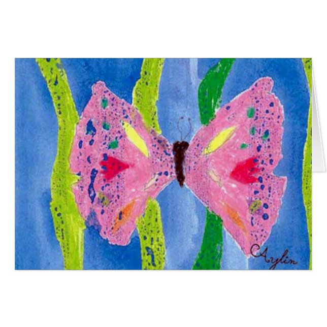 Waterverf Butterfly (Voorkant Horizontaal)