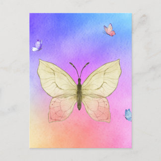 Waterverf Butterfly Briefkaart
