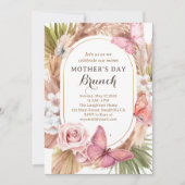 Waterverf Butterfly Floral Moederdag Brunch Kaart (Voorkant)