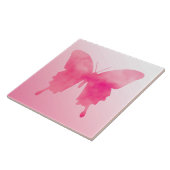 Waterverf Butterfly - Fuchsia and Pink Tegeltje (Zijkant)
