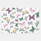 Waterverf Butterfly Garden Pattern Inpakpapier Vel (Voorkant 2)