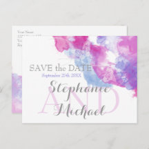 Waterverf Butterfly Mixed Berries SavetheDate