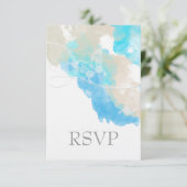 Waterverf Butterfly Ocean Shore RSVP (Staand voorkant)