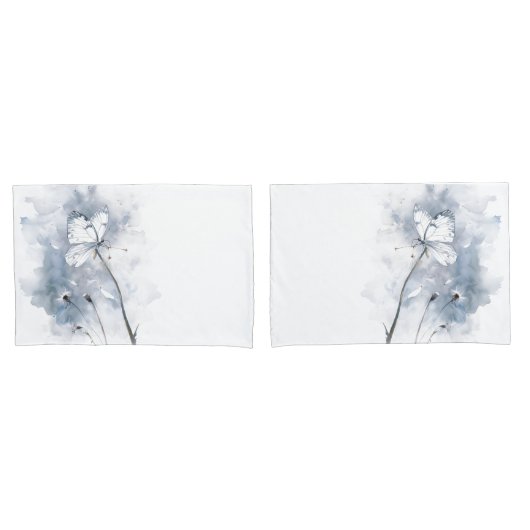 Waterverf Butterfly op Dandelion Breeze Kussensloop (Voorkant-Set)