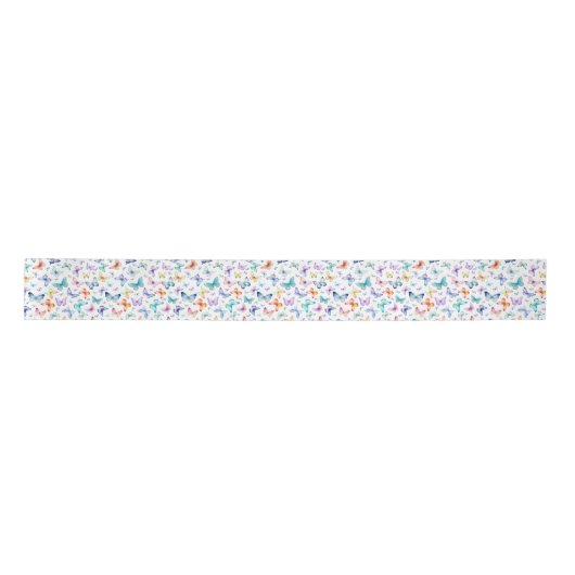 Waterverf Butterfly Satin Ribbon Lint (Voorkant)