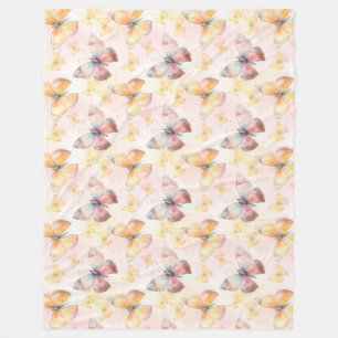 Waterverf Butterfly Whimsy Fleece Deken