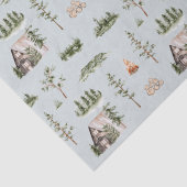 Waterverf Cabine Bos Naadloos Patroon Tissuepapier (Detail)