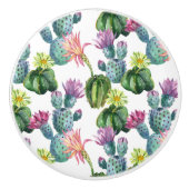 Waterverf Cacti Art Pattern Keramische Knop (Voorkant)