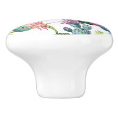 Waterverf Cacti Art Pattern Keramische Knop (Zijkant)