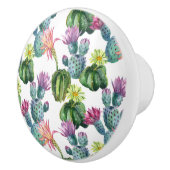 Waterverf Cacti Art Pattern Keramische Knop (Rechts)