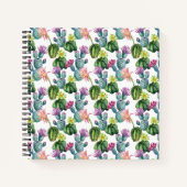 Waterverf Cacti Art Pattern Notitieboek (Voorkant)
