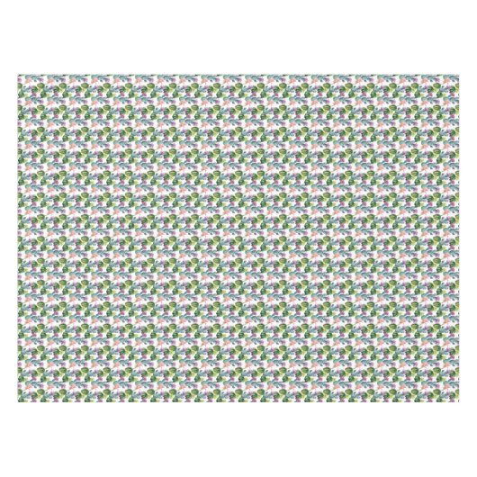Waterverf Cacti Art Pattern Tafelkleed (Voorkant (Horizontaal))