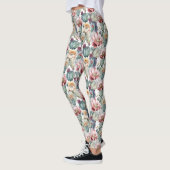 Waterverf Cacti Blooming Succulents Leggings (Links)