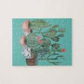 Waterverf cacti. legpuzzel (Horizontaal)