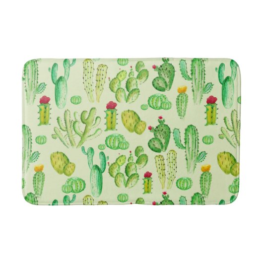 Waterverf Cacti Pattern Badmat (Voorkant)