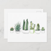 Waterverf Cacti & Succulents Briefkaart (Voorkant / Achterkant)