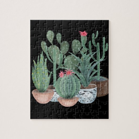 Waterverf cacti's puzzel (Verticaal)