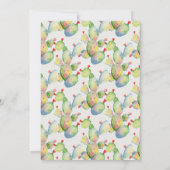 Waterverf Cactus Baby shower Uitnodiging (Achterkant)