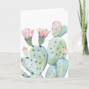 Waterverf Cactus, Birthday Kaart