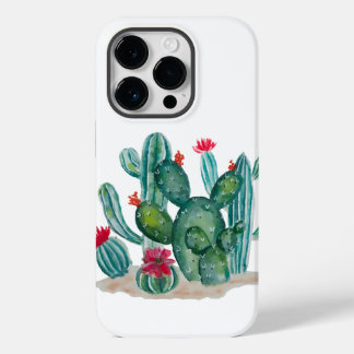 Waterverf Cactus Bloedventielen Planten Case-Mate iPhone 14 Pro Hoesje