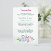 Waterverf Cactus Bruiloft Informatie Kaarten (Staand voorkant)