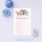 Waterverf Cactus die het beste spel kent Flyer (Enkel)