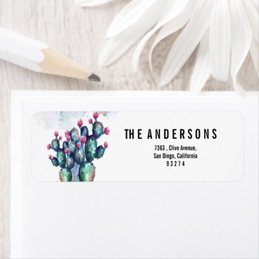 waterverf Cactus Etiket (Insitu)