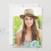 Waterverf Cactus Eucalyptus FOTO Afstuderen Kaart (Achterkant)