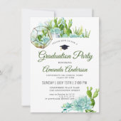 Waterverf Cactus Eucalyptus FOTO Afstuderen Kaart (Voorkant)