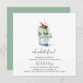 Waterverf Cactus Holiday Uitnodiging (Voorkant / Achterkant)