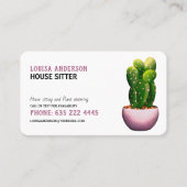 Waterverf Cactus House Sitter Visitekaartje (Voorkant)
