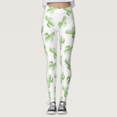 Waterverf Cactus Leggings (Voorkant)